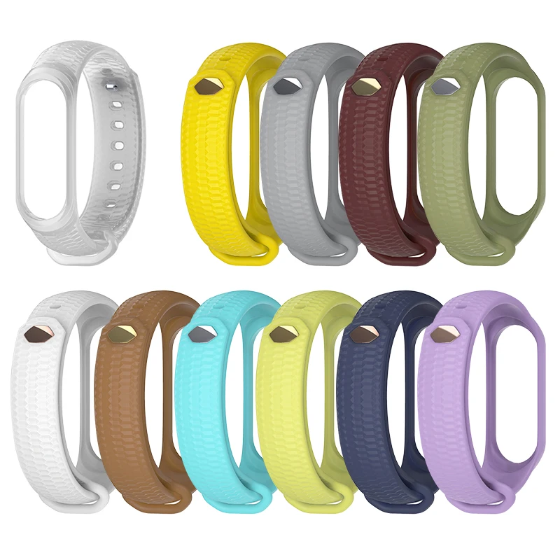 Мягкий Красочный геометрический узор для mi Band 4 аксессуары Pulseira mi band 4 спортивный силиконовый браслет ремешок для Xiao mi Smart Watch