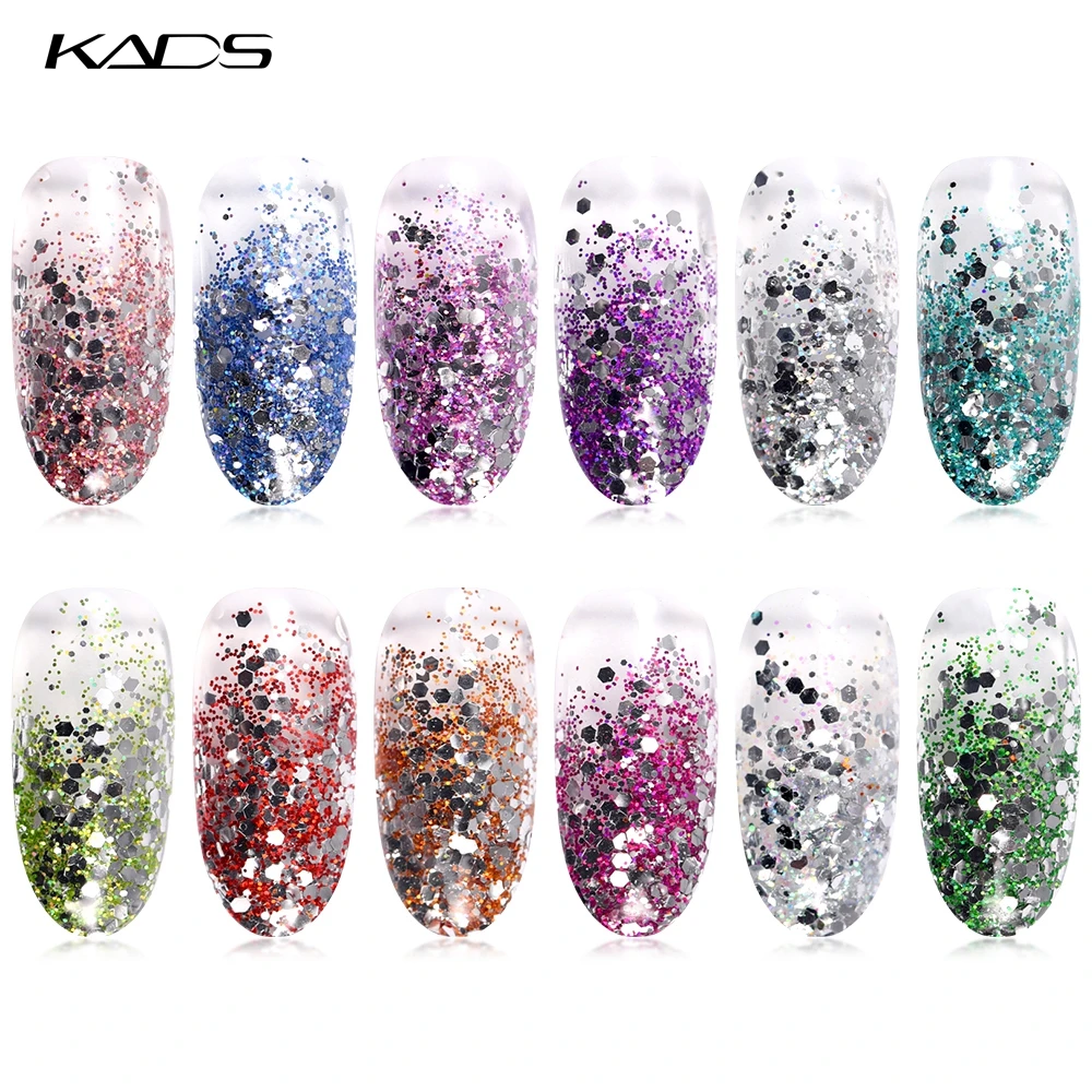 НОВОЕ Поступление Ослепительный Серебряный Блеск Пыли Ногтей Порошок Украшения