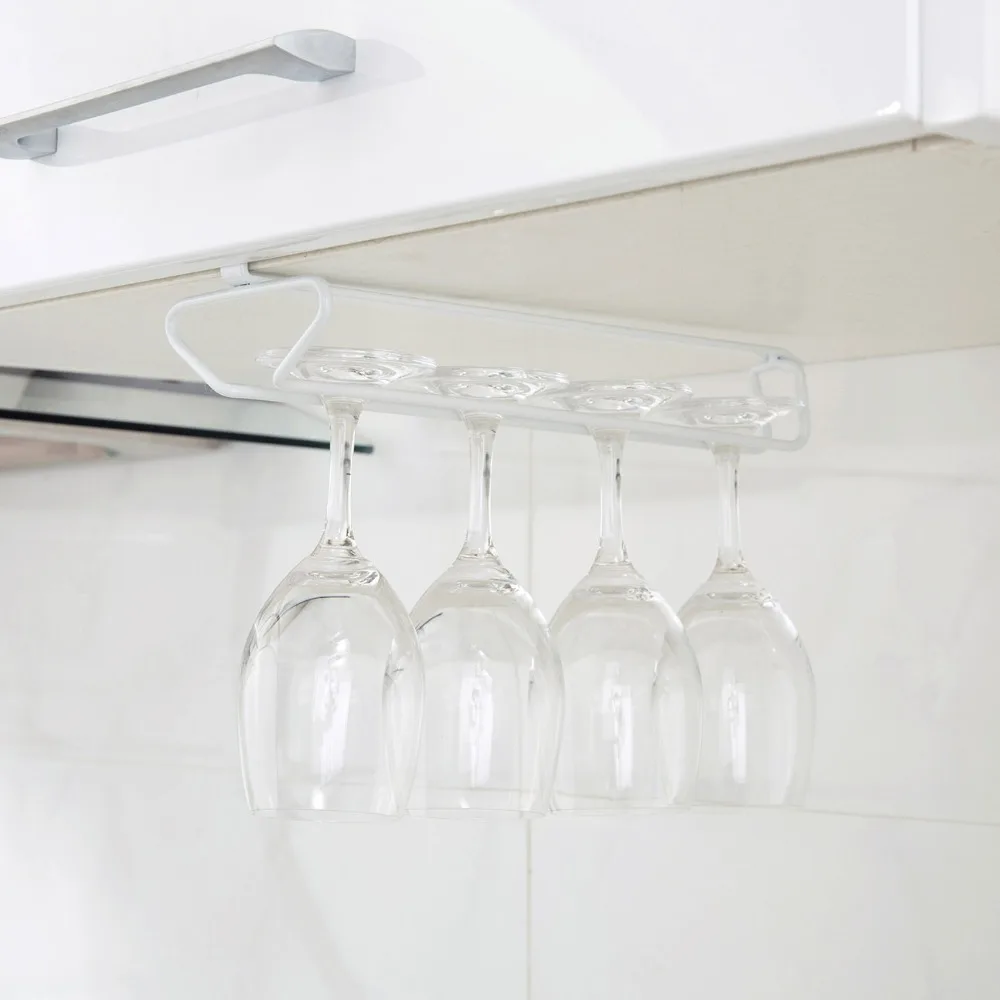 

OTHERHOUSE Wine Glass Rack Hanging Wine Cup Holder Bar Goblet Stemware Storage Racks Shelf Hanger Iron Kitchen Organizer