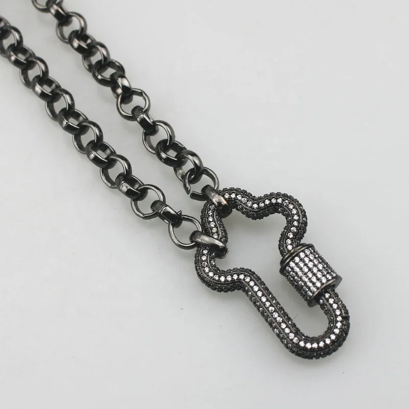 16 дюймов 3 стр/Лот Новый стиль cz ожерелье нежный кубический циркон Застежка Шарм с