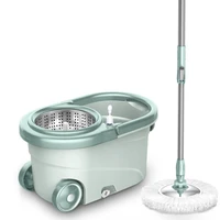 bucket mop design head replacement metal basket microfiber mop reusable stainless steel tray cozinha cleaning products zz50tb