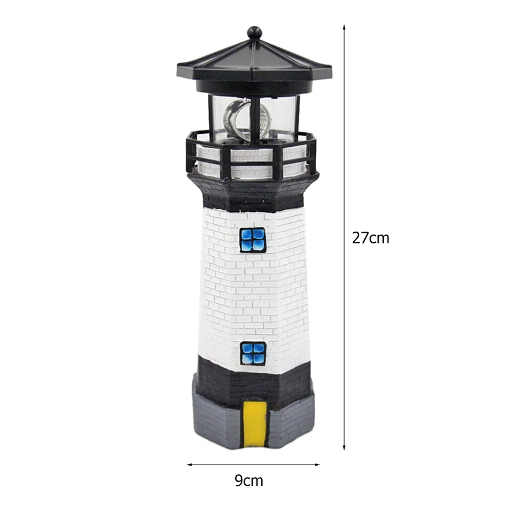 

Lighthouse Shape Solar LED Light Practical Durable Multi-functional Garden Fence Outdoor Smart Sensor Rotating Lamp