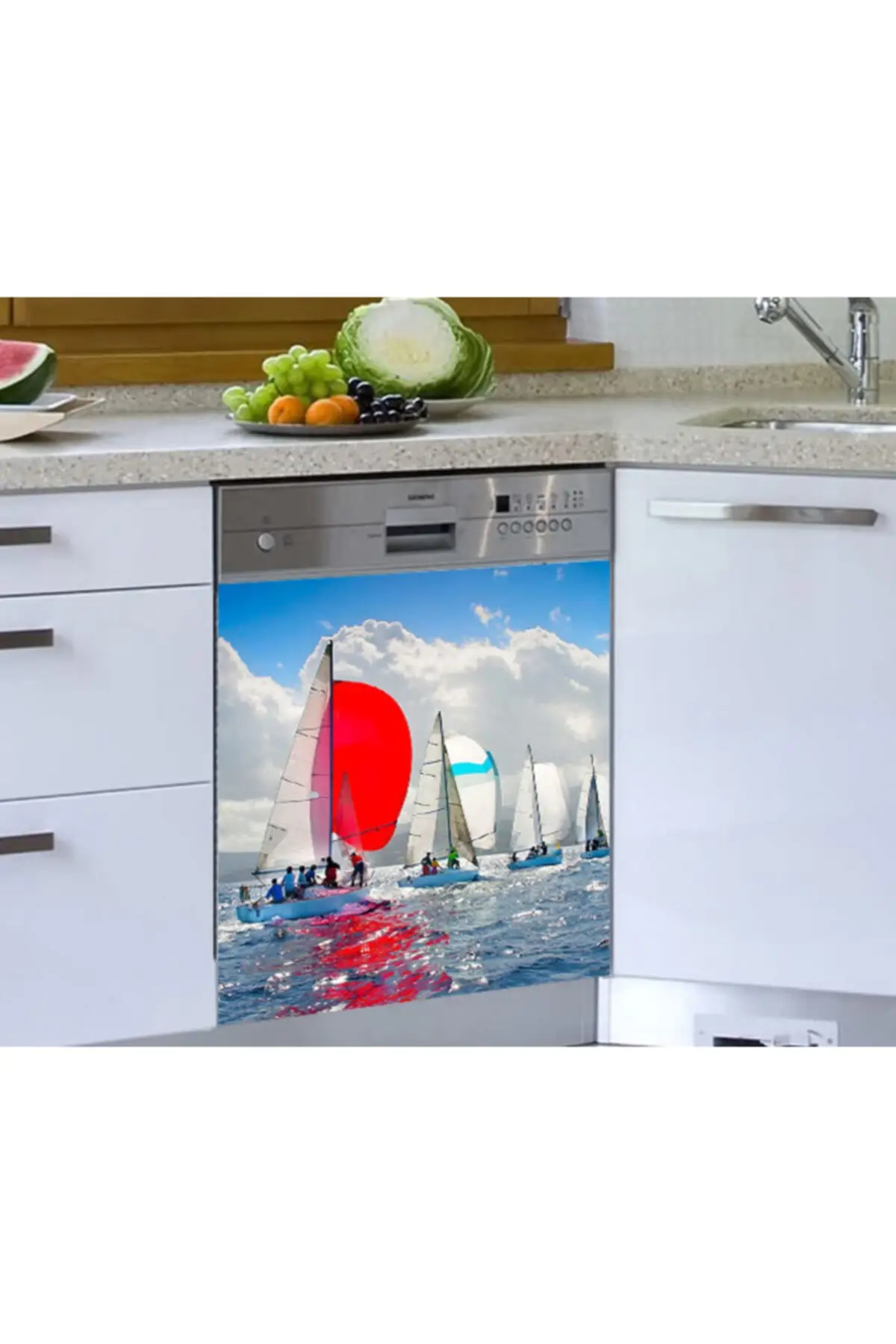 

Yachts Racing Dish Machine Sticker