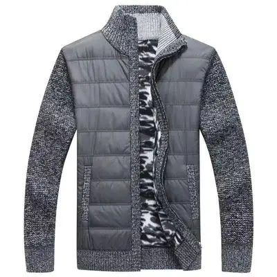 

Men's and thicker velvet cardigan vertical collar warm sweater jacket large size sweater jacket trend