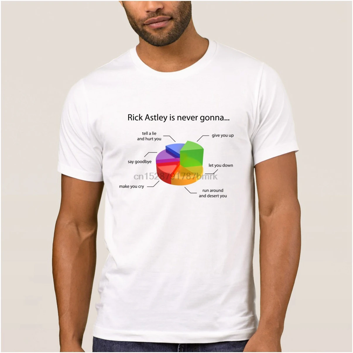 Бренд La Maxpa Good Rick Astley Pie Chart удобные мужские футболки на весну и осень Мужская