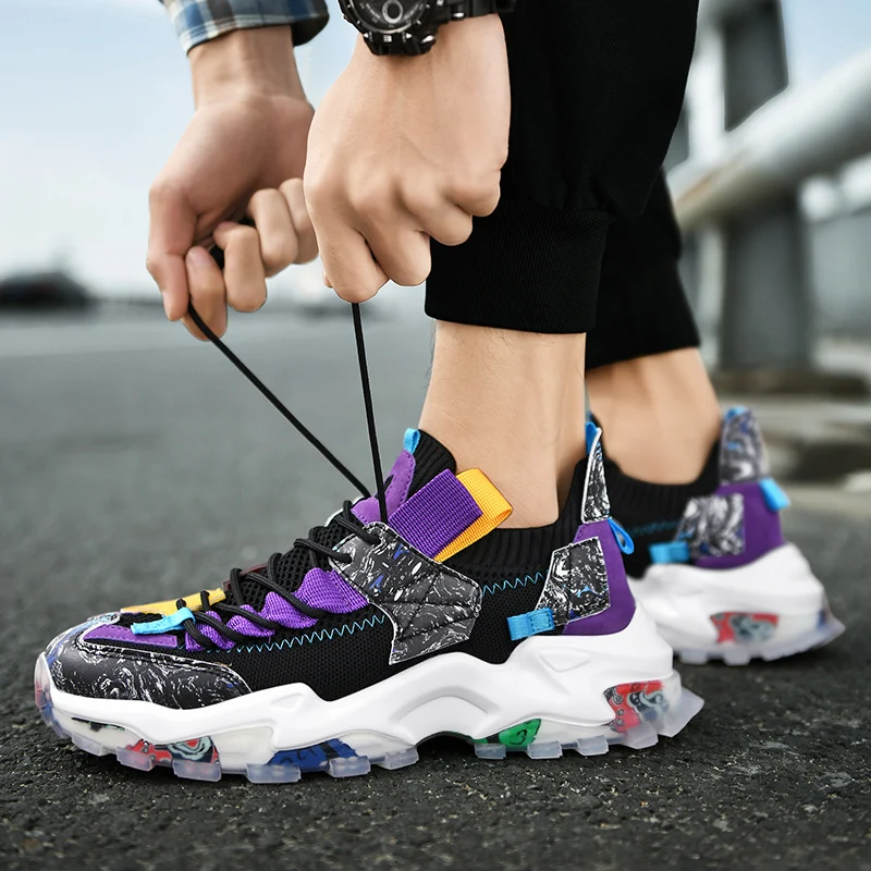 

High Quality Luxury Men Casual Shoes Hip Pop Sneakers Male Comfortable Adult Sport Trainers Mesh Chaussure Homme Zapatillas