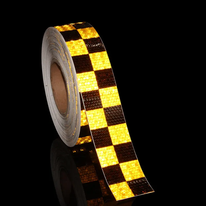 

5cmx20m Self Adhesive Warning Tape Arrow Safety Mark Reflective Tape Stickers Car-styling Automobiles Car Reflective tape