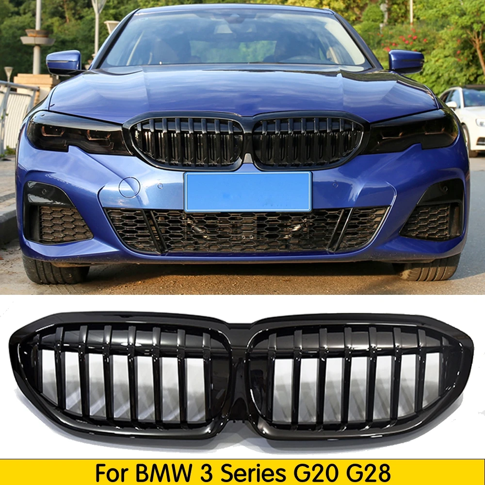 Передняя решетка ABS для BMW новая 3 серия G20 G28 2019 гоночные грили ножка с отверстием