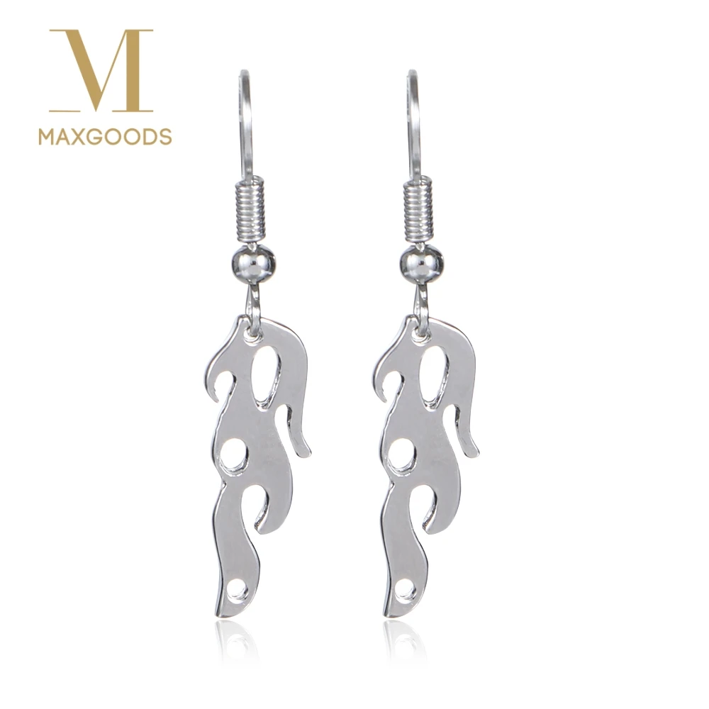 Серьги с крючком и огненным пламенем модные панк серьги в стиле хип хоп для