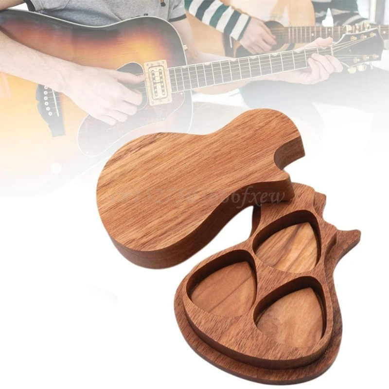 

Handmade Wooden Guitar Pick Box R9CE