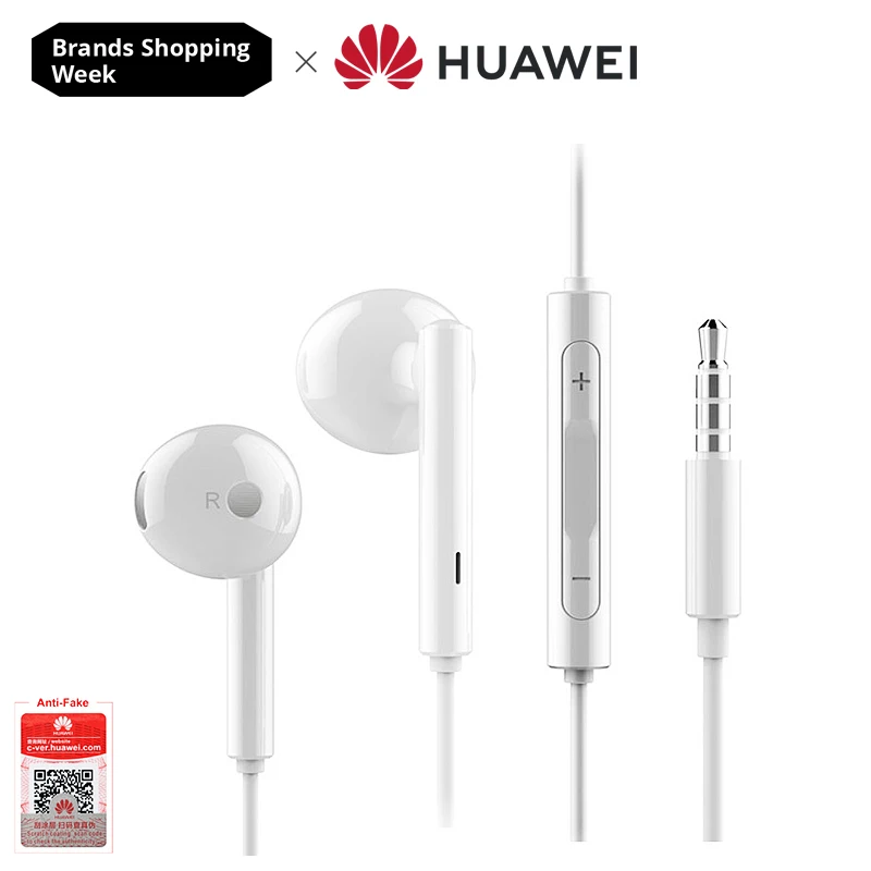 Наушники huawei Honor AM115 гарнитура AM115 3,5 мм наушники-вкладыши с пультом дистанционного управления и микрофоном