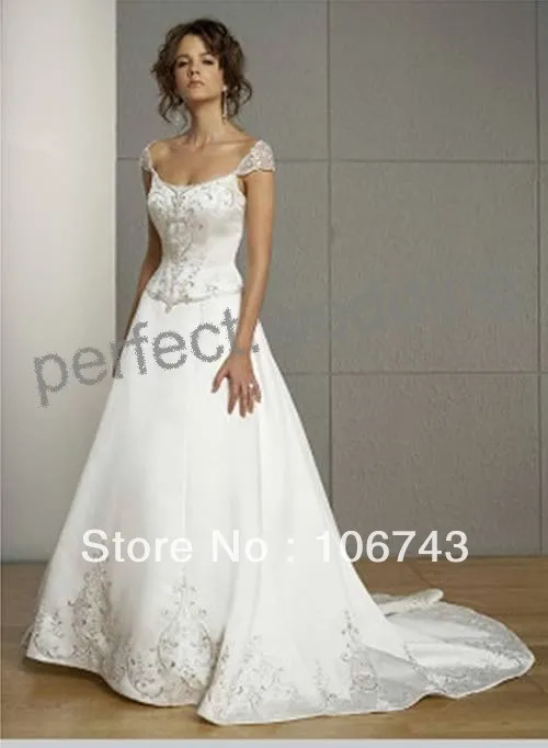 

free shipping hot sale 2018 Fashion maid of honor Cap Sleeve Beading Embroidery Party Pageant Custom mother of the bride Dress
