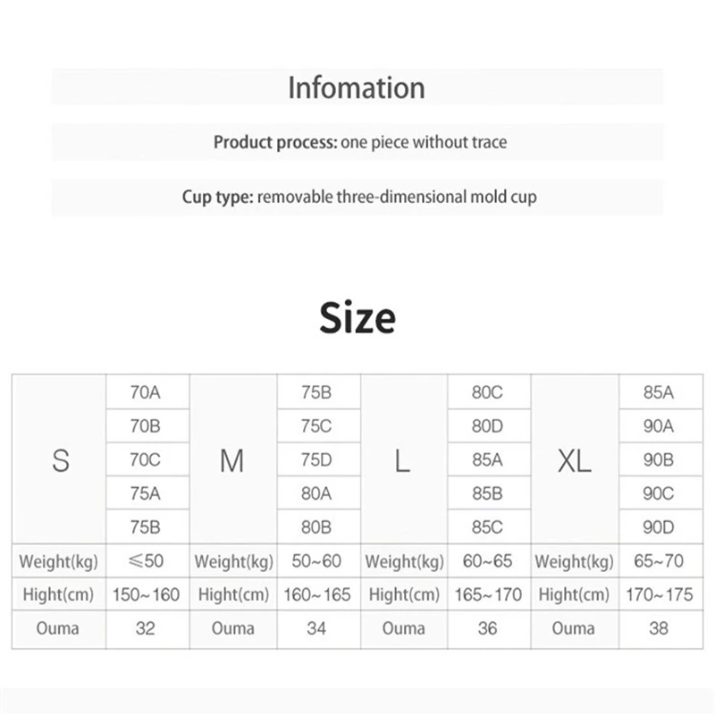 

Luna Bonita One Piece Bras For Women's Wire Free Bra Sexy Bralette Soft Comfortable Brassiere Ladies Lingerie Seamless Underwear