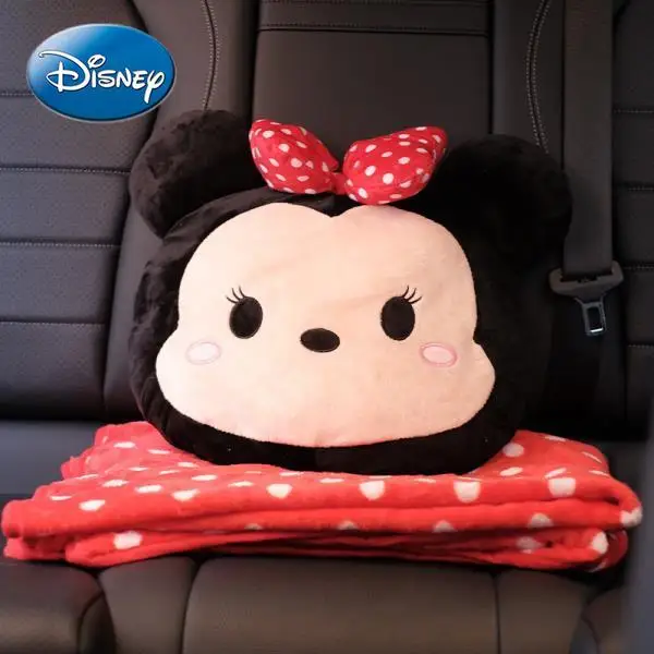 

Disney Mickey Mouse Car Air Conditioner Special Pillow Quilt Car Sleeping Pillow Blanket Combination Business Travel General