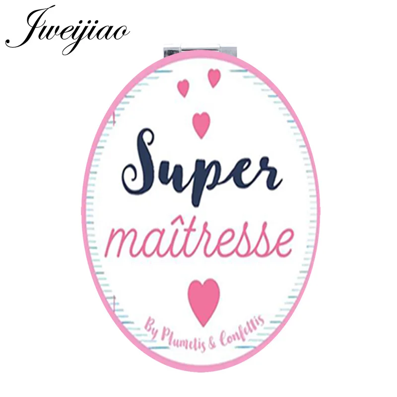 Простой Инструмент Для Фотопечати JWEIJIAO, аксессуары, карманное зеркало, суперфранцузские зеркала с надписью Maitresse, в форме сердца, подарок на помолвку, MM63