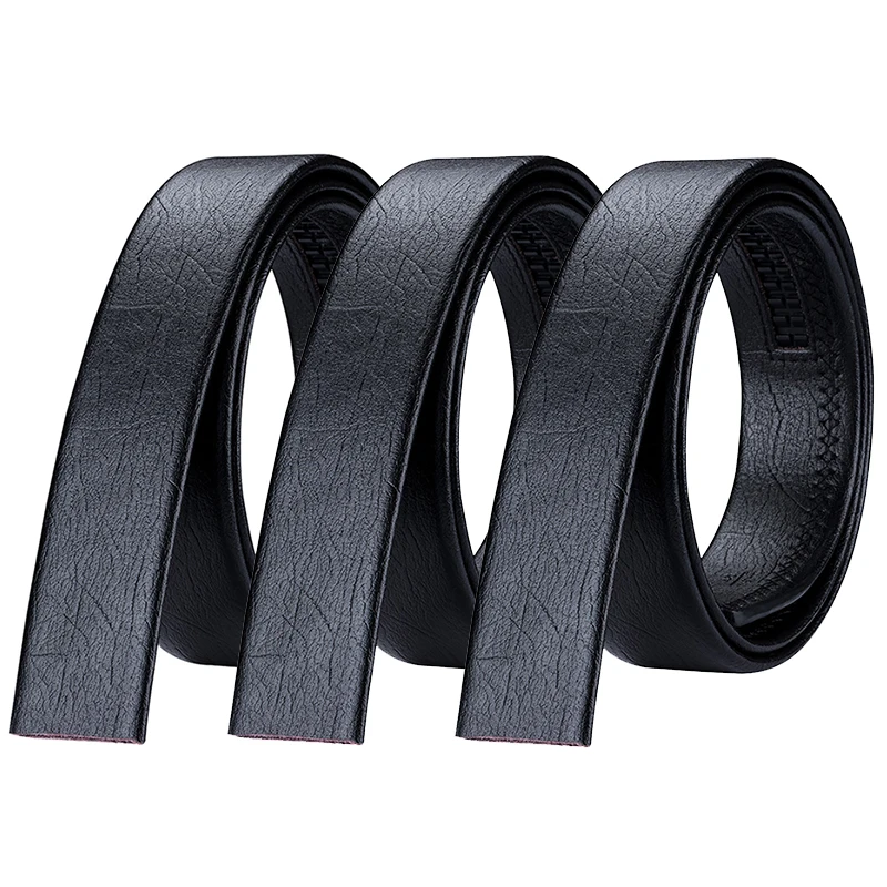 3 шт. набор ремень из натуральной коровьей кожи для автоматической пряжки черный