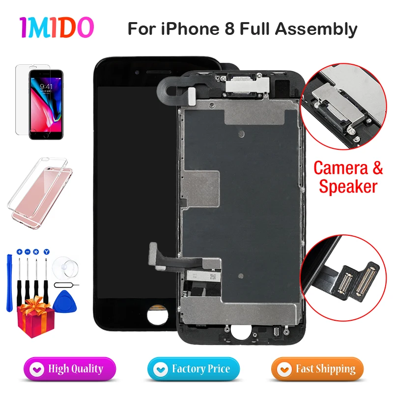 Класс AAA+++ экран для iPhone 8 8 Plus ЖК-дисплей OEM дигитайзер сборка Замена с 3D сенсорной гарантией объектив Pantalla