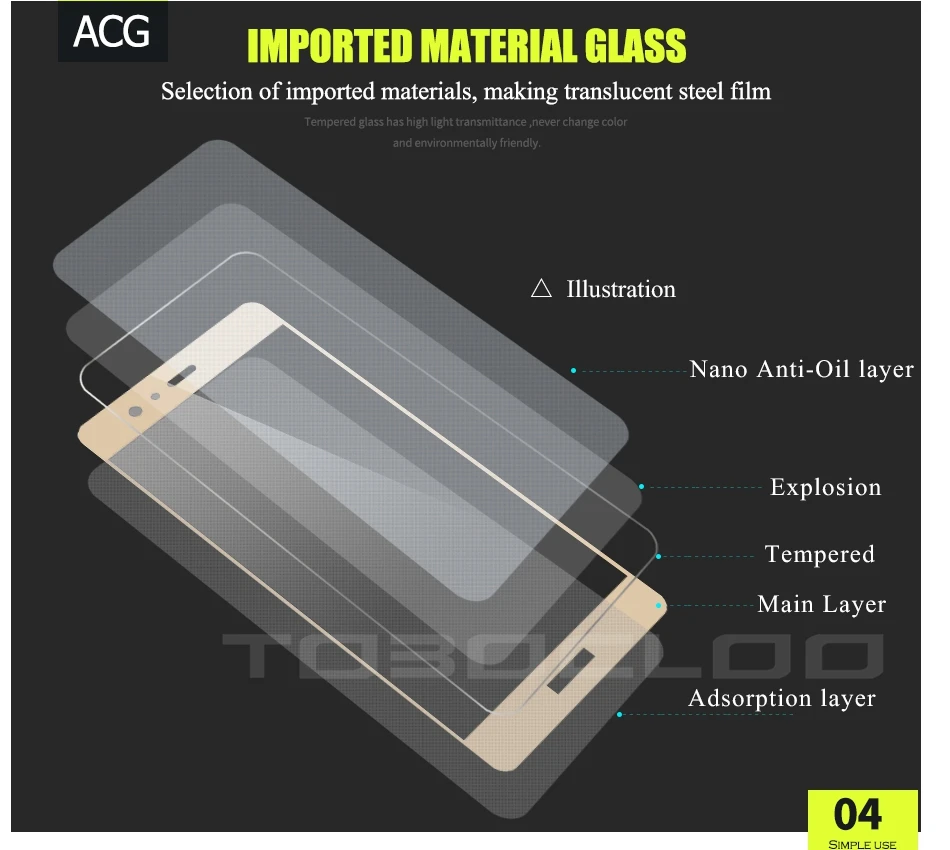 Чехол TOBOCLOO из закаленного стекла с полным покрытием для Huawei P9 Lite P8 2017 Honor 6X 7X 6C 9 8 PRO