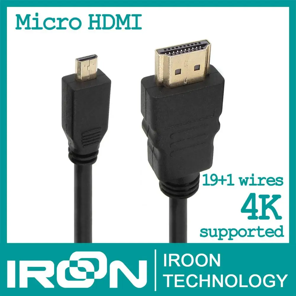 4K 19 + 1 провод Raspberry PI 4 Модель B 19pin Micro HDMI кабель 3D 1080P для телефона планшета HDTV PS3 XBOX