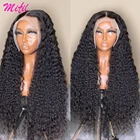 Кудрявые Парики Mifil HD на сетке, предварительно выщипанные Детские волосы, 100% натуральные человеческие волосы без повреждений, парики для женщин 13x4, передний естественный цвет, 32 дюйма