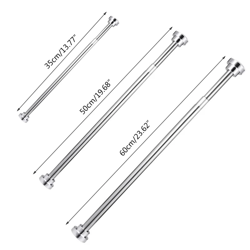 

Punch Free Extendable Clothes Drying Po le Stainless Steel Shower Curtain Rod Retractable Spring Tension Rod Bathroom