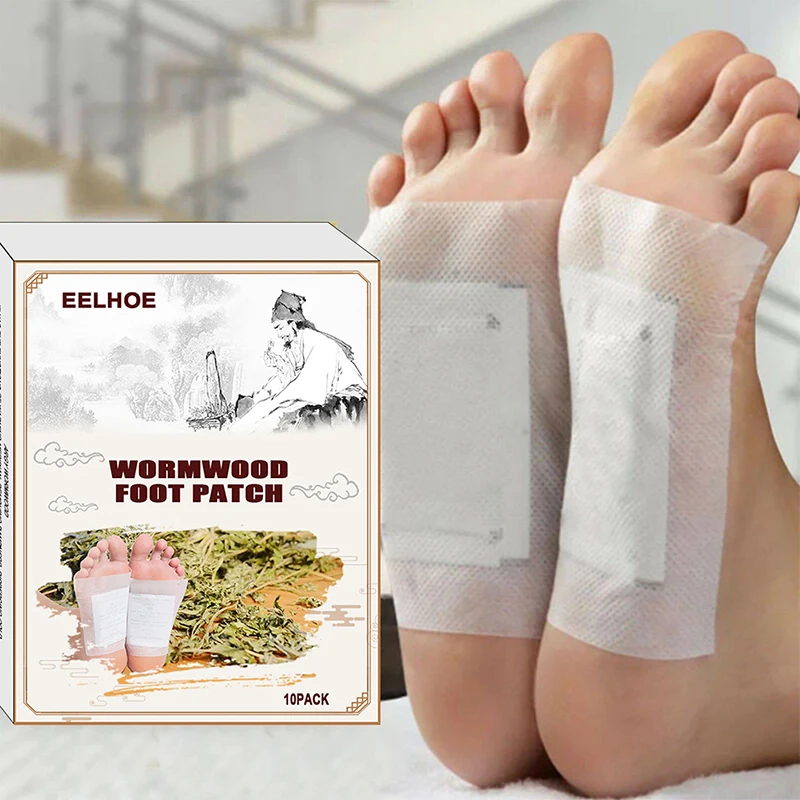 

10 packs Detox Foot Patches Pads Toxins Feet Slimming Cleansing HerbalAdhesive