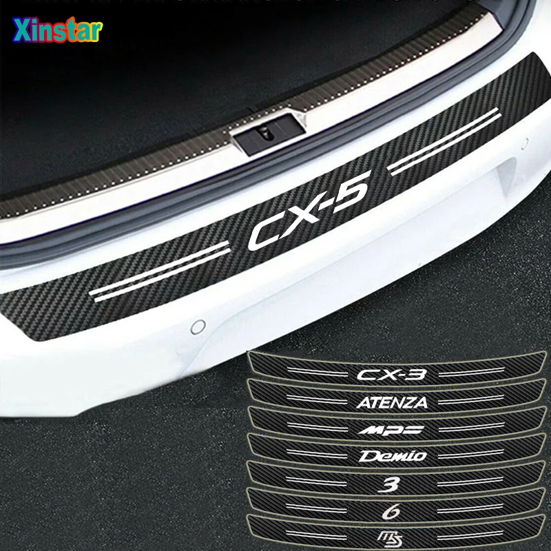 

Carbon fibercar Car Protector bumper Stickers For Mazda 3 6 MS Demio MPS ATENZA CX-3 CX-5 Accessories