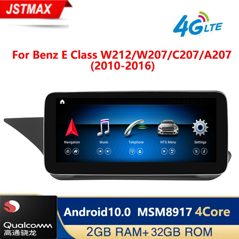 Android 10 0 2G + 32G Автомобильный мультимедийный плеер радио GPS для Mercedes Benz E Class W212 W207 2009