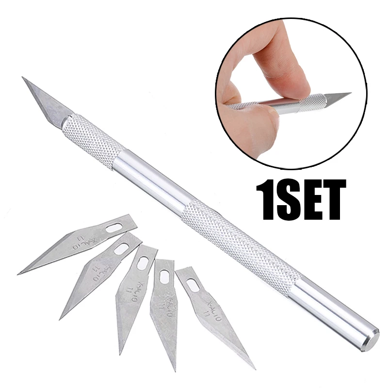 

Mayitr 6 Blades Wood Carving Tools Metal Fruit Food Craft Sculpture Hobby Cutter DIY Engraving Tools