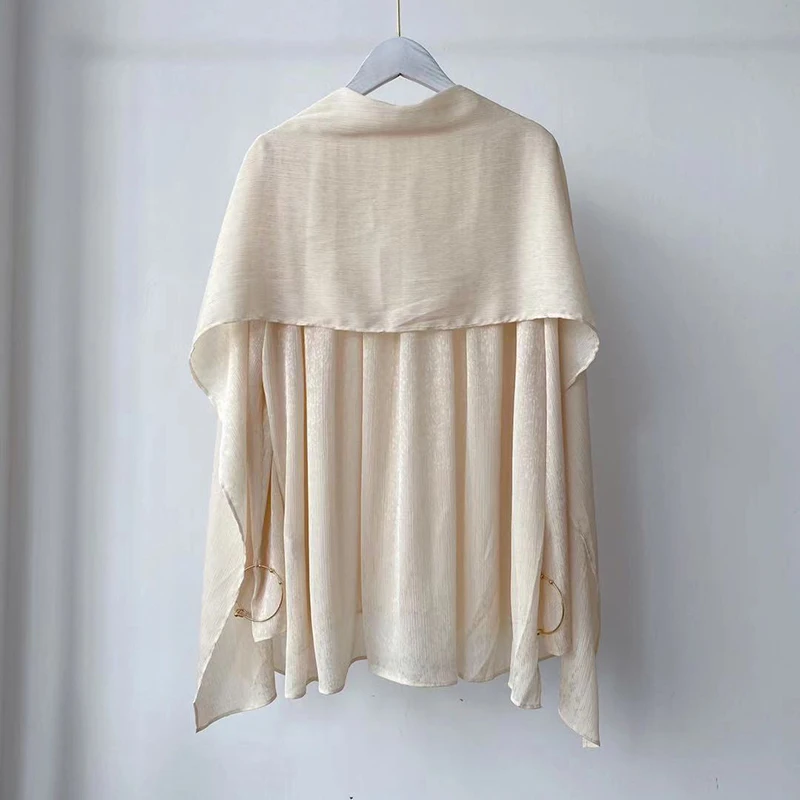 

TWOTWINSTYLE Apricot Elegant Shirts For Women O Neck Lantern Long Sleeve Lace Up Casual Straight Blouses Female Clothing Fashion