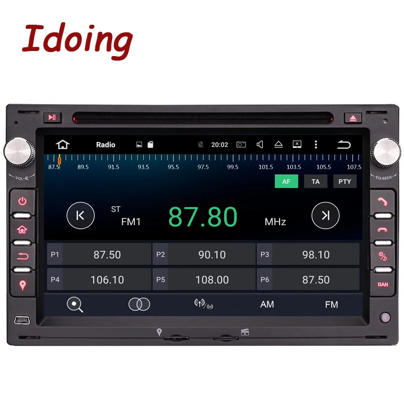 Idoing Android9.0 4G + 32G 8Core 2Din руль для Polo Passat b6 автомобильный мультимедийный плеер