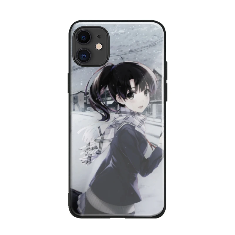 Kato Megumi Saekano аниме закаленное стекло Мягкий силиконовый чехол для телефона iPhone 6s 7 8