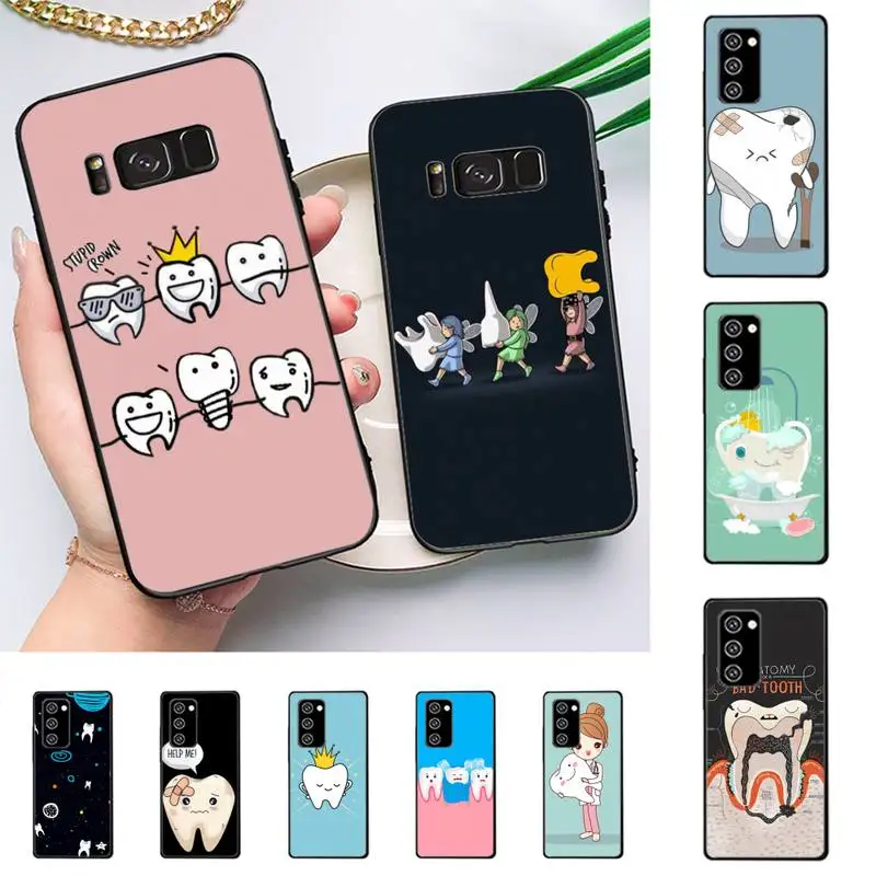 

Dental implant Dentist Dental Teeth Pattern Phone Case For Samsung Note 10Pro Note20ultra note20 note10lite M30S Coque