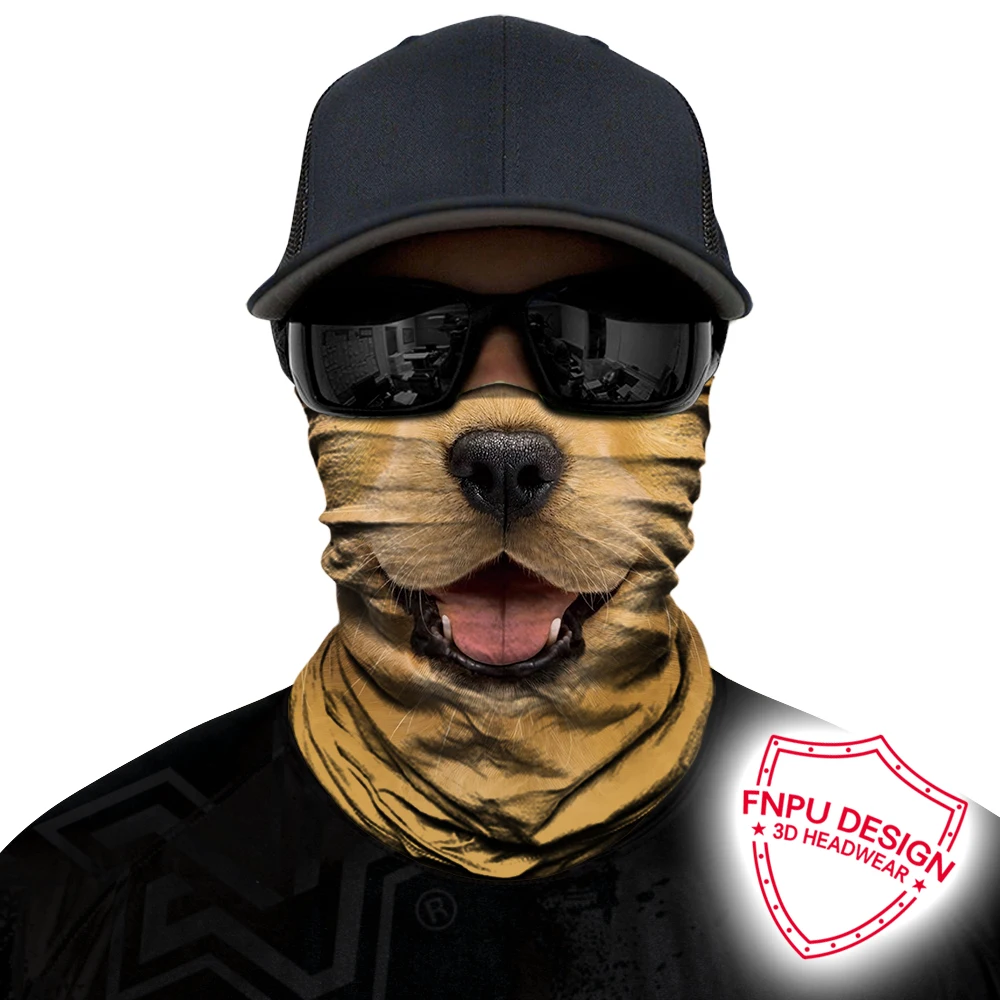 Бесшовная Бандана с 3D рисунком обезьяны динозавра обогреватель для шеи шарф
