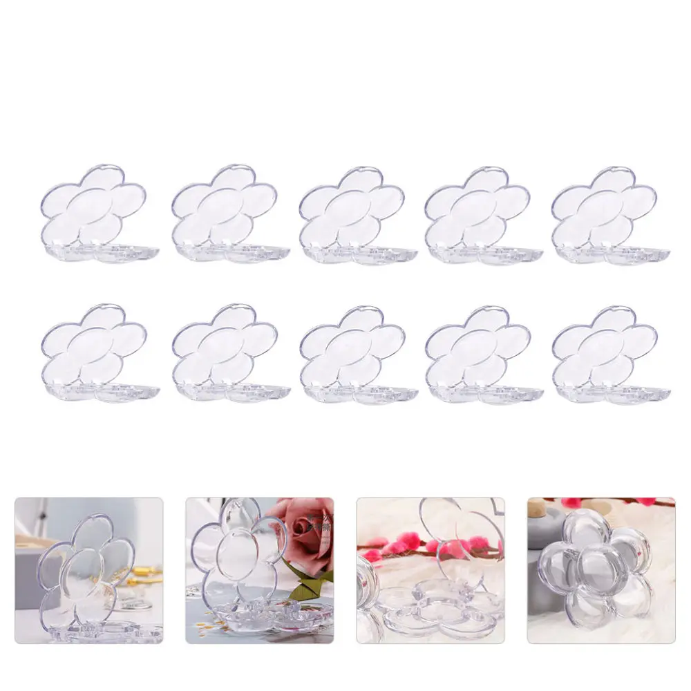 

10PCS Empty Sample Lipstick Concealer Box Six-grid Plum Blossom Sub-packing Box