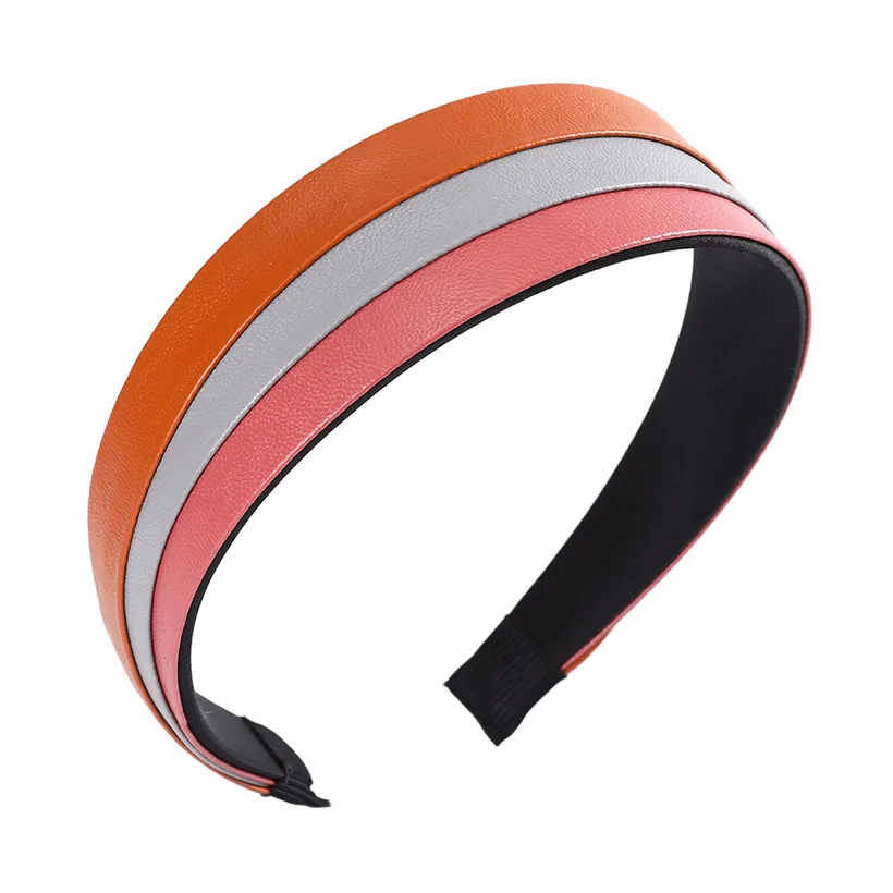 Leather30-G LEVAO,, синтетическая кожа, повязка на голову, элегантная, ободок, тюрбан, Богемия, для женщин, девушек, аксессуары для волос, обруч для волос, головной убор - Цвет: Leather30-G