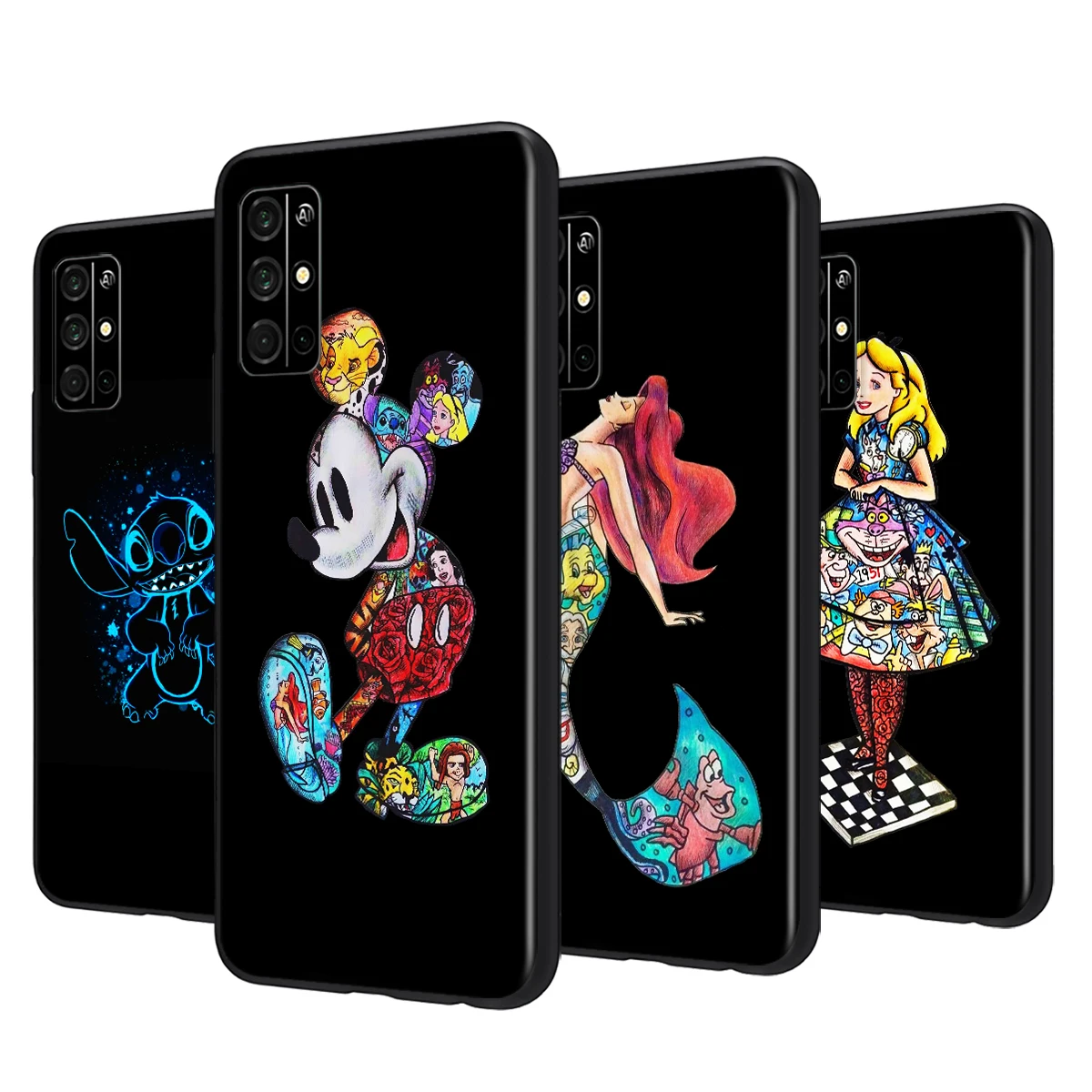 

Soft Silicone Cover Disney Princess Marvel For Honor 50 X20 SE V30 30 30S Magic 3 Play 5 5T Pro Plus 5G Black Phone Case