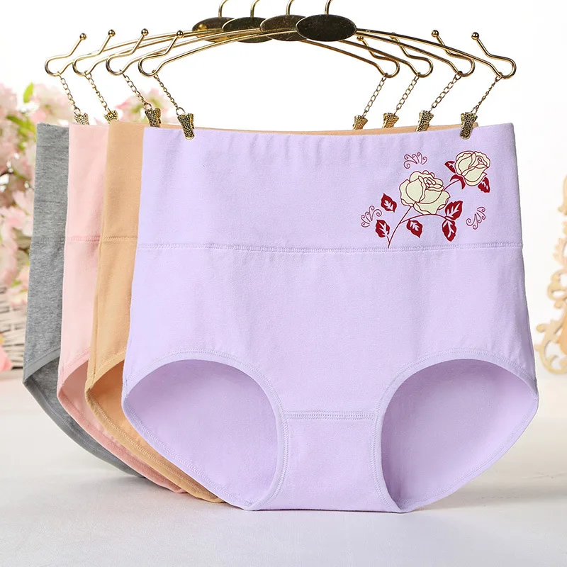 2 шт./лот с высокой талией для женщин плотный хлопок нижнее белье шорты девочек