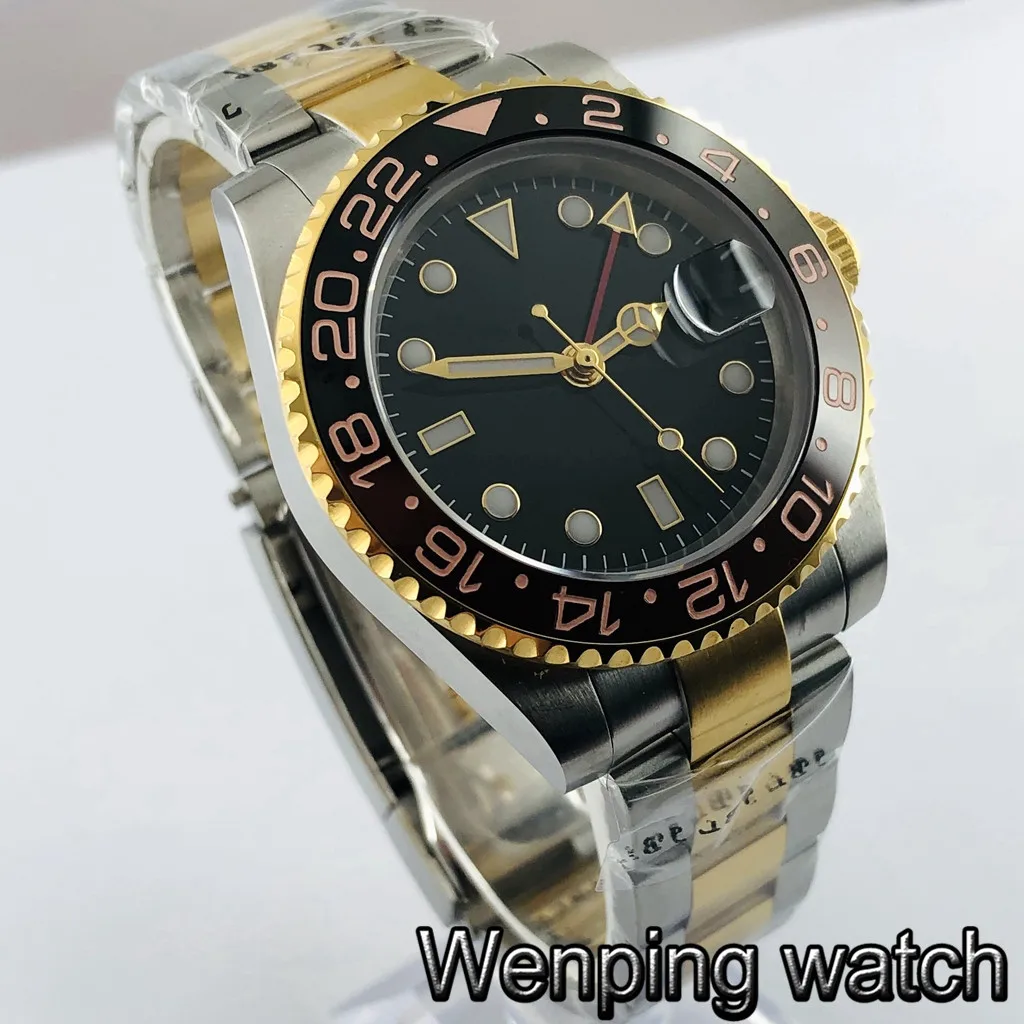 Мужские автоматические роскошные часы Bliger 40 мм с сапфировым стеклом | Наручные