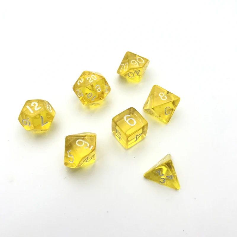 Новинка набор из 7 предметов высокое качество многогранные кости разноцветные