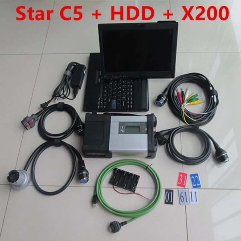 2021-03 MB STAR C5 с полным программным обеспечением жесткий диск 500GB HDD SD хорошо