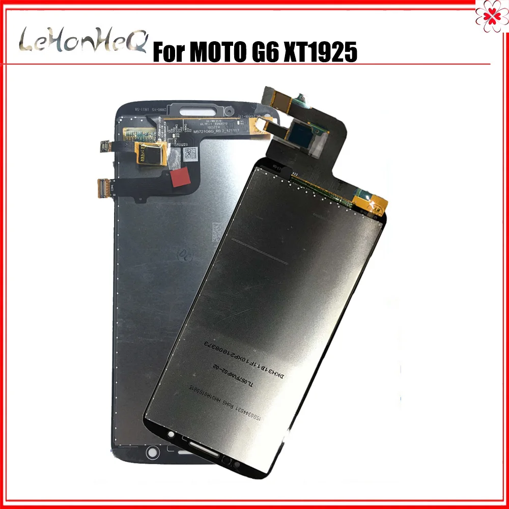100% новый AMOLED ЖК дисплей для Motorola MOTO G6 XT1925 сенсорный экран дигитайзер сборка 3