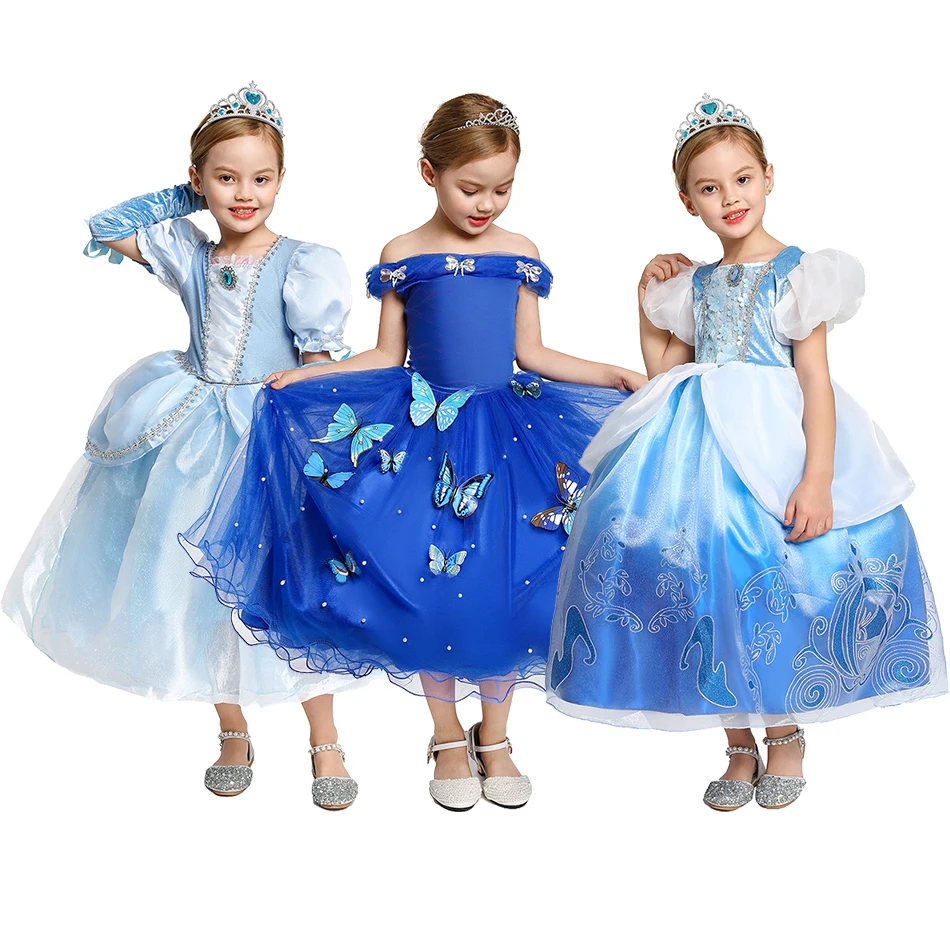 Платье на свадьбу для девочек платье принцессы Детский костюм хеллоуина