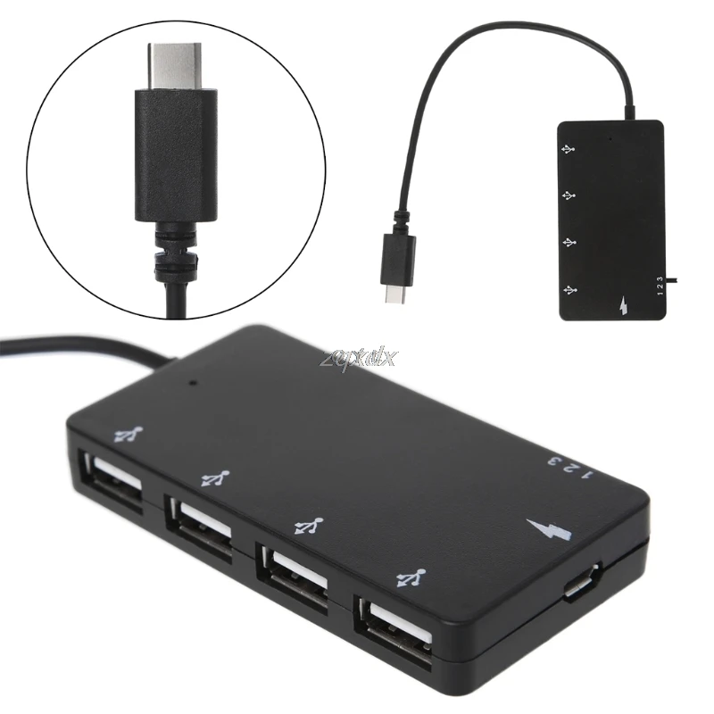 4 Порты USB C концентратор OTG высокое Скорость Тип с подставкой для телефона c