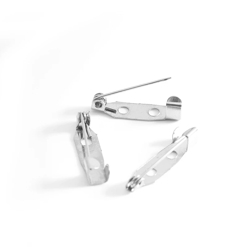 Rhodium 50 шт./лот, 15, 20, 25, 30, 35 мм, серебряная брошь, зажим, база, булавки, безопасные булавки, брошь, параметры, пустая база для изготовления ювелирных изделий своими руками - Цвет: Rhodium
