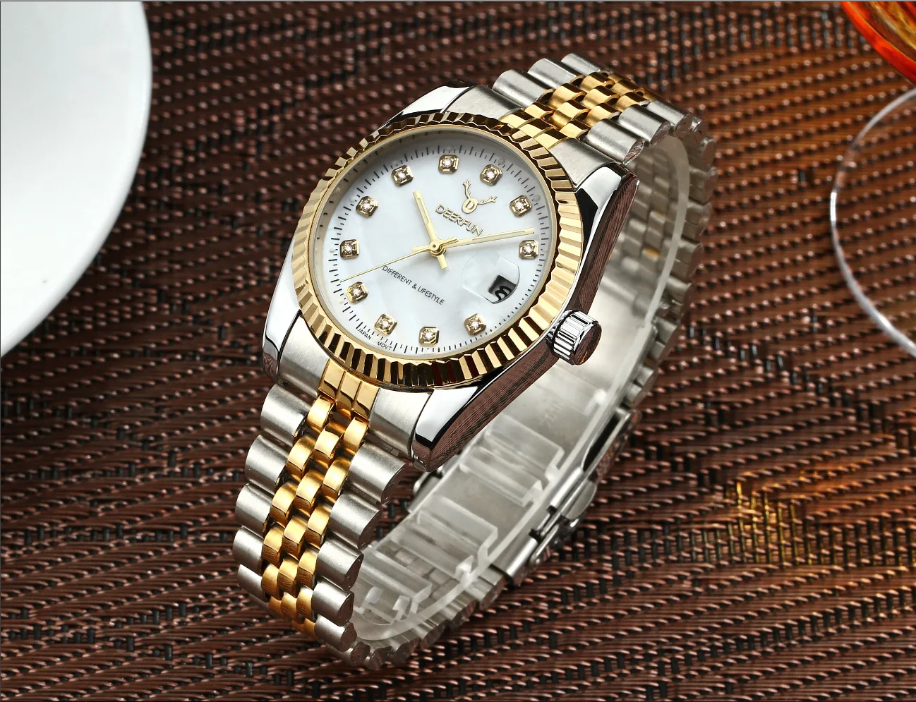 Швейцарские часы oyster perpetual Rolexable datejust MIYOTA, кварцевые классические деловые золотые часы с алмазной поверхностью reloj hombre