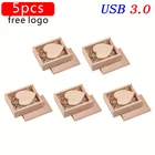 Флэш-накопитель JASTER в деревянном корпусе, USB 3,0, 64 ГБ, 32 ГБ, 16 ГБ, 8 ГБ, 4 Гб, 128 ГБ, свадебные подарки, 5 шт.лот