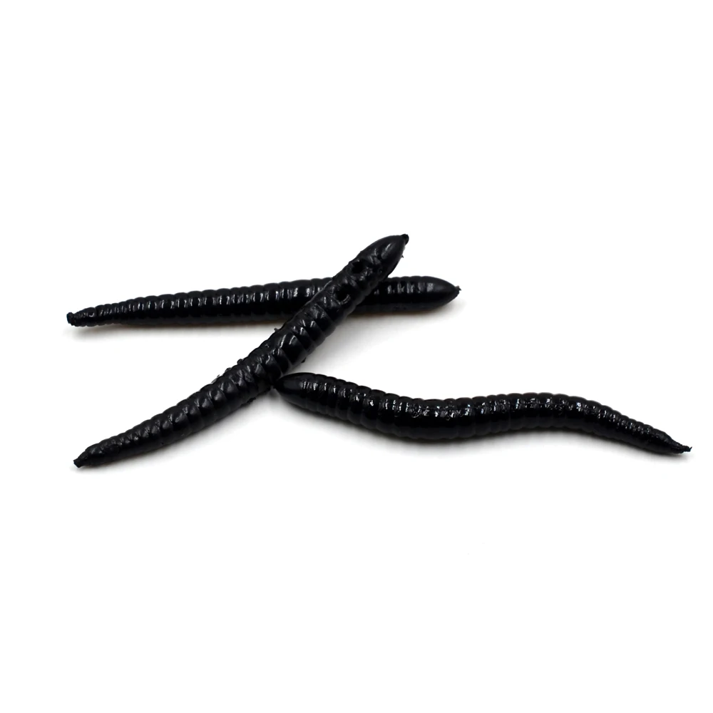 MNFT 20PCS Soft Lure Fishing Simulation Earthworm 8cm Black Bronw Worms Artificial Tackle Bait | Спорт и развлечения