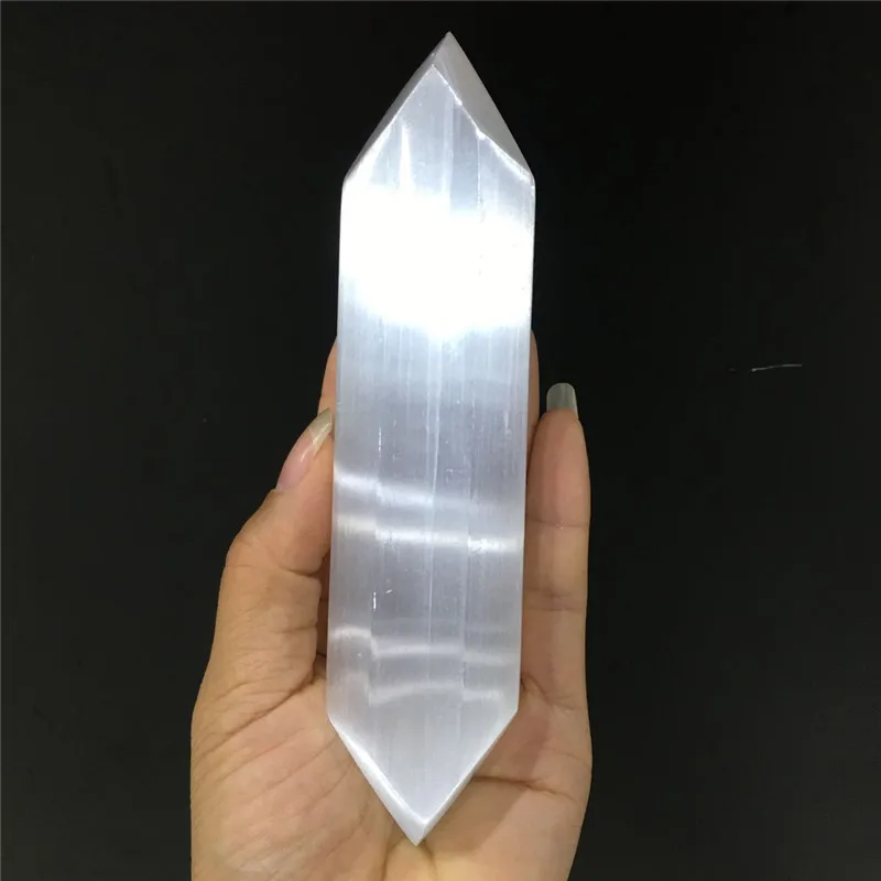 

Natural Quartz Crystal Falsh Selenite Wand Point Reiki Healing Home Decor Mineral Specimen Collection