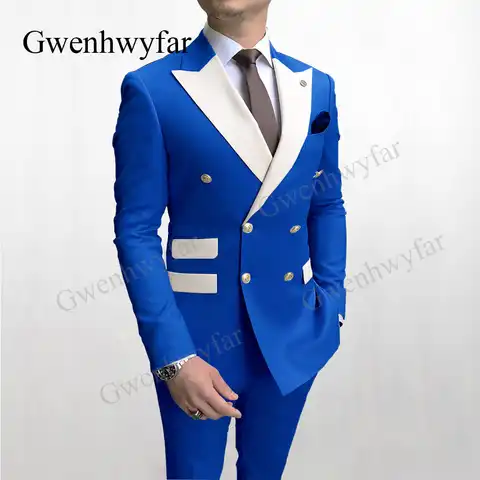 Пиджак Gwenhwyfar мужской, двубортный, с золотыми пуговицами и штанами